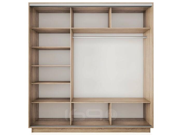 Корпус 3х-дверного шкафа-купе Экспресс 2 Трио 180 Дуб Сонома 1800x2200x600