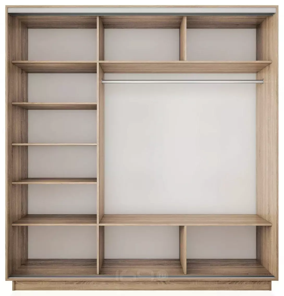 Корпус 3х-дверного шкафа-купе Экспресс 2 Трио 180 Дуб Сонома 1800x2200x600