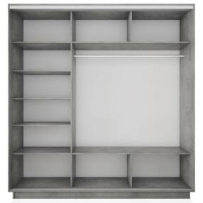 Корпус 3х-дверного шкафа-купе Экспресс 2 Трио 210 Бетон 2100x2200x600