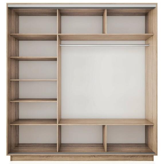 Корпус 3х-дверного шкафа-купе Экспресс 2 Трио 210 Дуб Сонома 2100x2200x600
