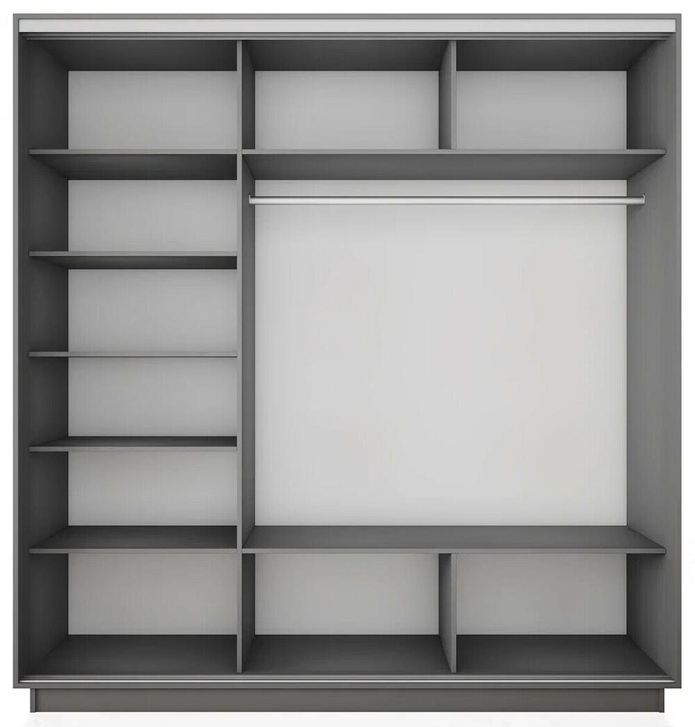 Корпус 3х-дверного шкафа-купе Экспресс 2 Трио 210 Серый Диамант 2100x2400x600 22650₽