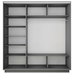 Корпус 3х-дверного шкафа-купе Экспресс 2 Трио 240 Серый Диамант 2400x2200x600