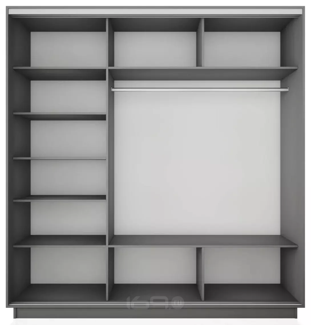 Корпус 3х-дверного шкафа-купе Экспресс 2 Трио 240 Серый Диамант 2400x2400x600