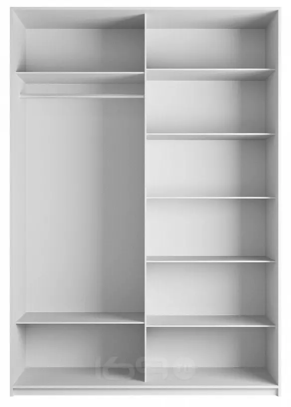Корпус шкафа-купе Прайм 2 ТМ_L-120 Белый снег 1200х2300х570