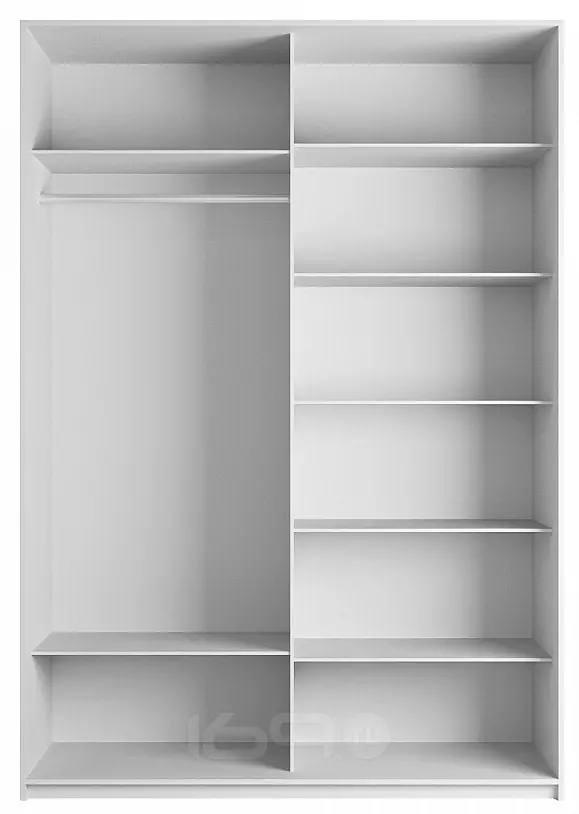 Корпус шкафа-купе Прайм 2 ТМ_L-160 Белый снег 1600х2300х570
