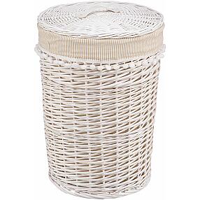 Корзина бельевая круглая "Колокольчик", Д400 Ш400 В560, белый