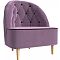 Кресло Амиса   Микровельвет Сиреневый кант Коричневый Кресло Амиса   Микровельвет Сиреневый кант Коричневый