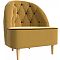 Кресло Амиса   Микровельвет Жёлтый кант коричевый Кресло Амиса   Микровельвет Жёлтый кант коричевый