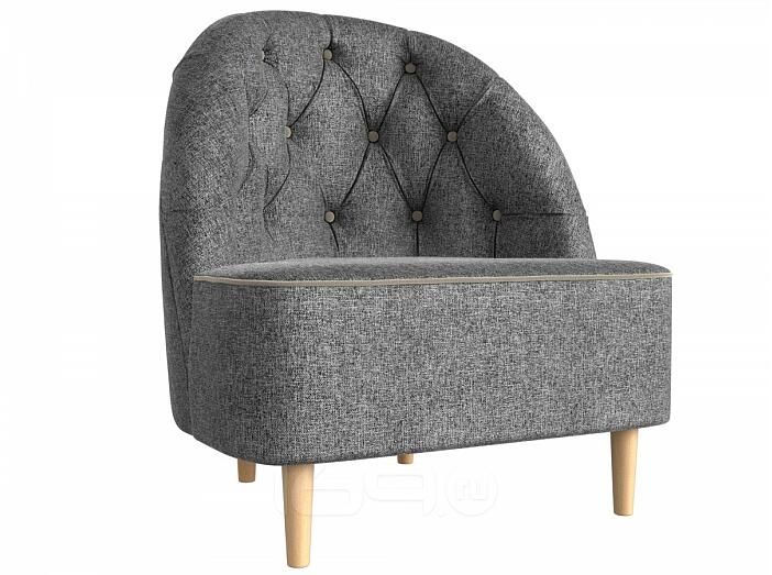 Кресло Амиса   Рогожка Серый Микровельвет Бежевый