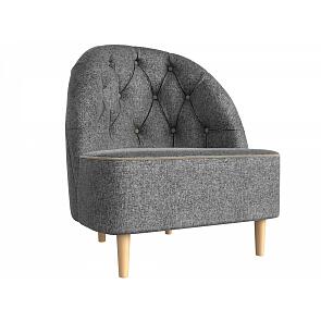 Кресло Амиса   Рогожка Серый Микровельвет Бежевый