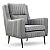 Кресло для отдыха Изабель Велюр Романс грей (cерый) ТК 735