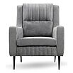 Кресло для отдыха Изабель Велюр Романс грей (cерый) ТК 735