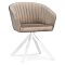 Кресло Корсо крутящиеся бежевое/белое