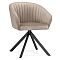 Кресло Корсо крутящиеся бежевое/черное