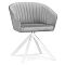 Кресло Корсо крутящиеся светло-серое/белое