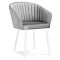 Кресло Корсо светло-серое/белое