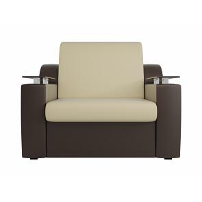 Кресло-кровать Сенатор Экокожа Бежевый Коричневый