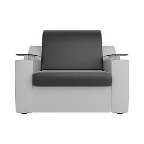 Кресло-кровать Сенатор Экокожа Черный Белый