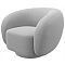 Кресло мягкое дизайнерское Plushe букле светло-серый