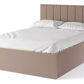 Кровать Аврора велюр balance 290 капучино С П/М 1400x2000, изголовье мягкое