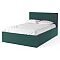 Кровать Аврора велюр velutto 33 зеленый с подъемным механизмом 1400x2000, изголовье мягкое