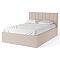 Кровать Аврора велюр balance 130 кремовый с подъемным механизмом 1800x2000, изголовье мягкое