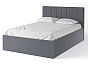 Кровать Аврора велюр balance 996 серый С П/М 1800x2000, изголовье мягкое