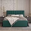 Кровать Аврора велюр velutto 33 зеленый с подъемным механизмом 1800x2000, изголовье мягкое