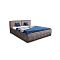 Кровать Чикаго велюр аликанте серый без подъёмного механизма 1600x2000, без ортопедического основания, изголовье мягкое