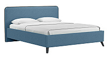 

Кровать интерьерная Миа HP рогожка Bravo blue/кант Коричневый 160*200, Светло-синий
