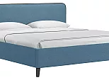 Кровать Миа рогожка браво блю 1800x2000, изголовье мягкое