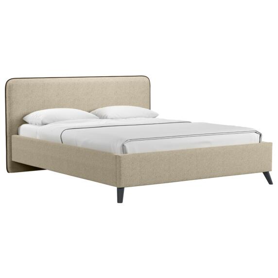 Кровать интерьерная Миа HP рогожка Bravo light brown/кант Коричневый 160*200