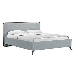 Кровать интерьерная Миа HP рогожка Bravo grey/кант Коричневый 160*200