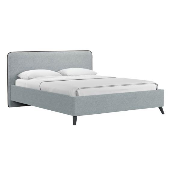 Кровать интерьерная Миа HP рогожка Bravo grey/кант Коричневый 160*200
