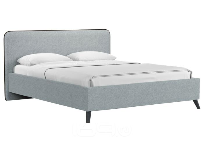 Кровать интерьерная Миа HP рогожка Bravo grey/кант Коричневый 160*200