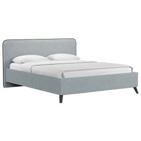 Кровать интерьерная Миа HP рогожка Bravo grey/кант Коричневый 160*200