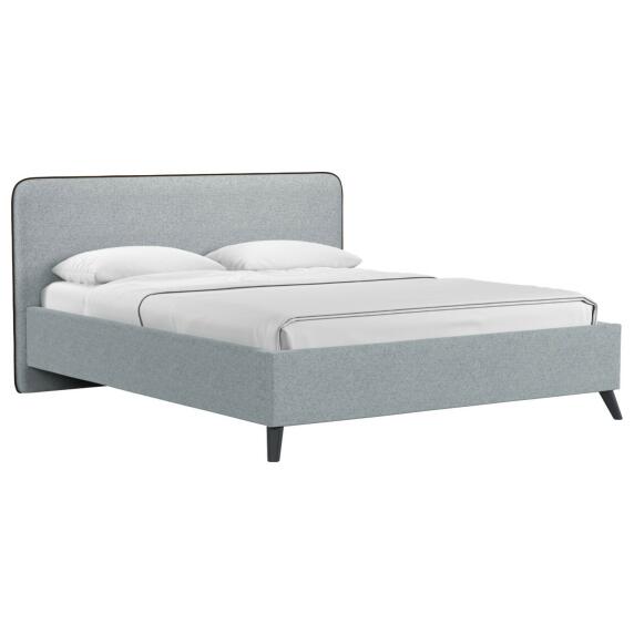 Кровать интерьерная Миа HP рогожка Bravo grey/кант Коричневый 160*200