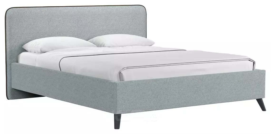 Кровать интерьерная Миа HP рогожка Bravo grey/кант Коричневый 160*200