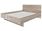 Кровать Лацио без обивки дуб санремо без П/М 1600x2000, изголовье жесткое