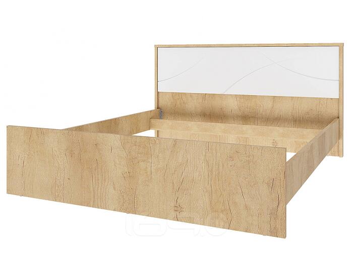 Кровать Мадейра СТЛ.264.10 Дуб небраска/Белый глянец
