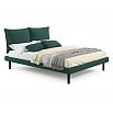 Кровать Fly с матрасом велюр изумруд без П/М 1400x2000, изголовье мягкое