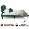 Кровать Fly с матрасом велюр изумруд без П/М 1400x2000, изголовье мягкое