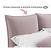 Кровать Fly с матрасом велюр лиловый без П/М 1400x2000, изголовье мягкое
