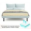Кровать Fly с матрасом велюр мята пастель без П/М 1400x2000, изголовье мягкое