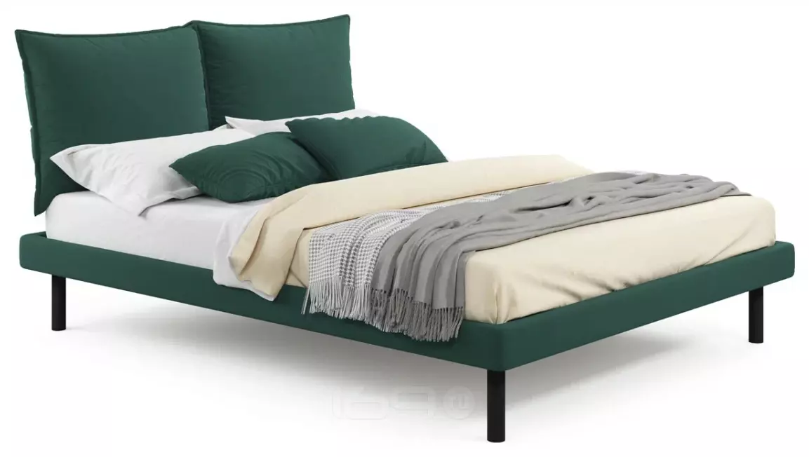 Кровать мягкая Fly 1600 изумруд с ортопедическим основанием