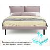 Кровать Fly с матрасом велюр лиловый без П/М 1600x2000, изголовье мягкое