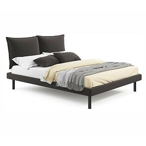 Кровать Fly с матрасом велюр шоколад без П/М 1600x2000, изголовье мягкое