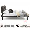 Кровать Fly с матрасом велюр шоколад без П/М 1600x2000, изголовье мягкое