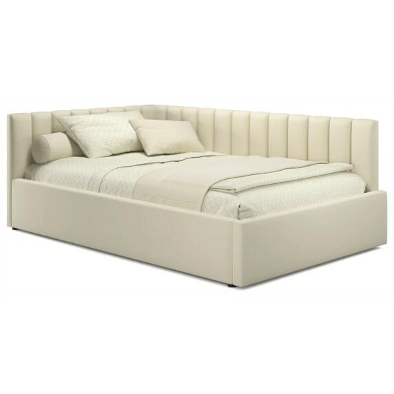 Кровать мягкая Milena 1200 бежевая с подъемным механизмом