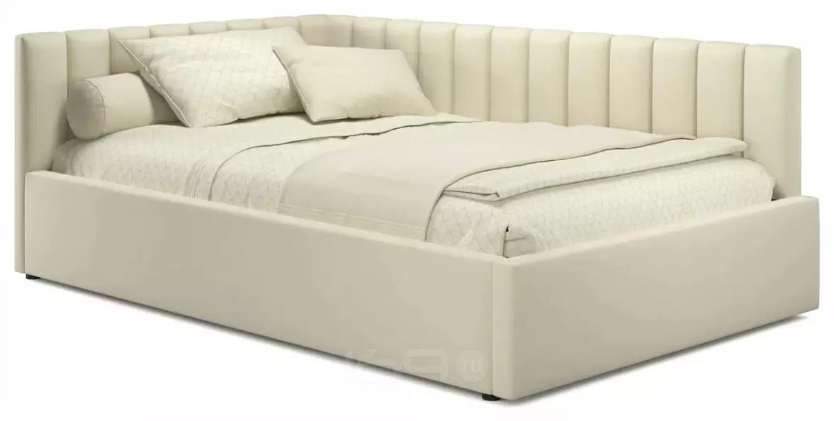 Кровать мягкая Milena 1200 бежевая с подъемным механизмом